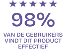 98% van de gebruikers vindt dit product effectief